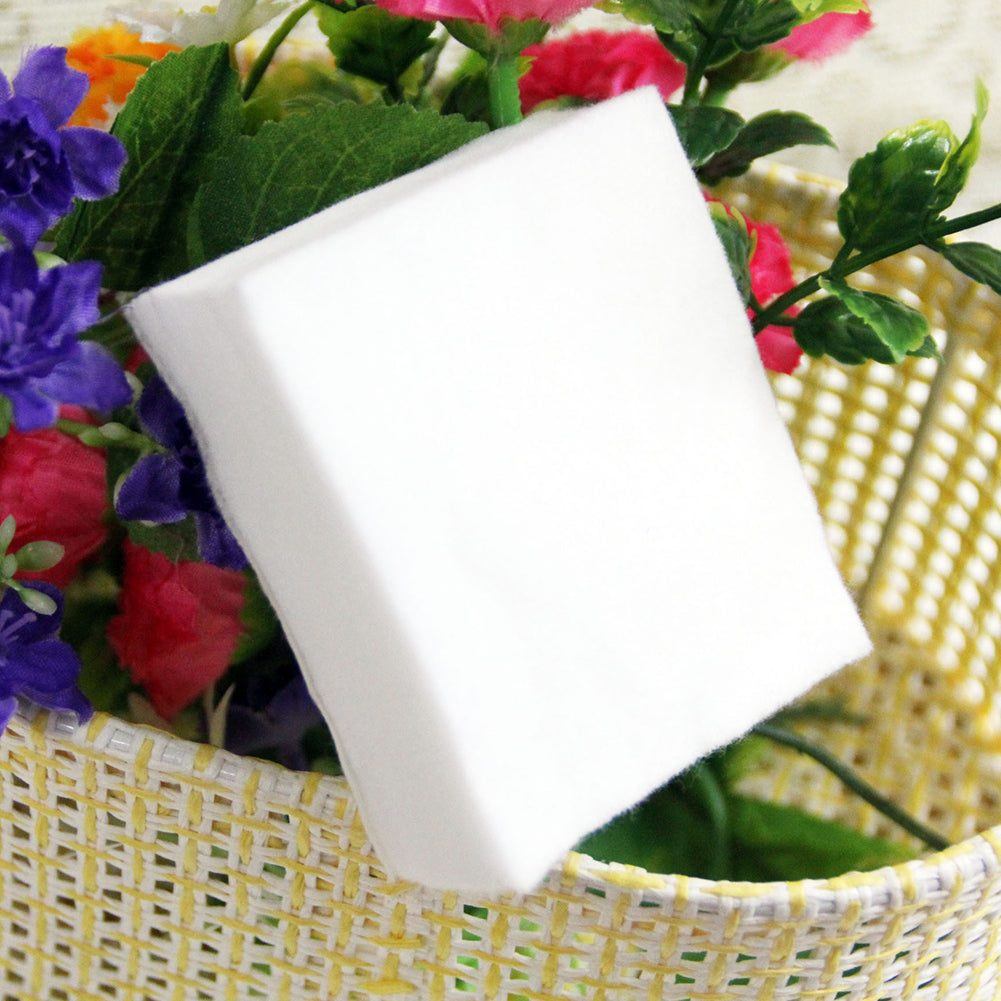 White Rectangle Facial Cotton Pad 200 Pcs Disposable Tissue Pads Makeup Remover