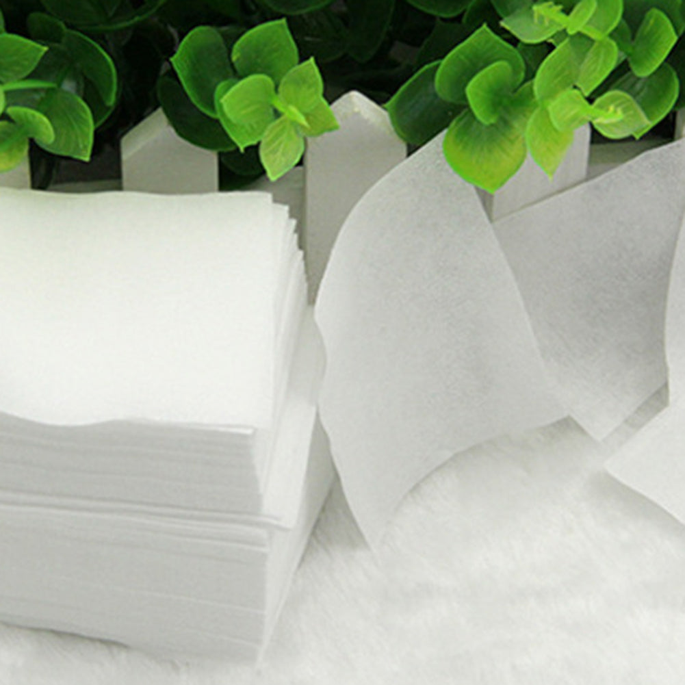 White Rectangle Facial Cotton Pad 200 Pcs Disposable Tissue Pads Makeup Remover