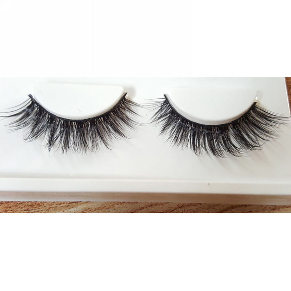 3 Pairs Makeup 3D Natural Soft Handmade Thick Long Cross False Fake Eyelashes