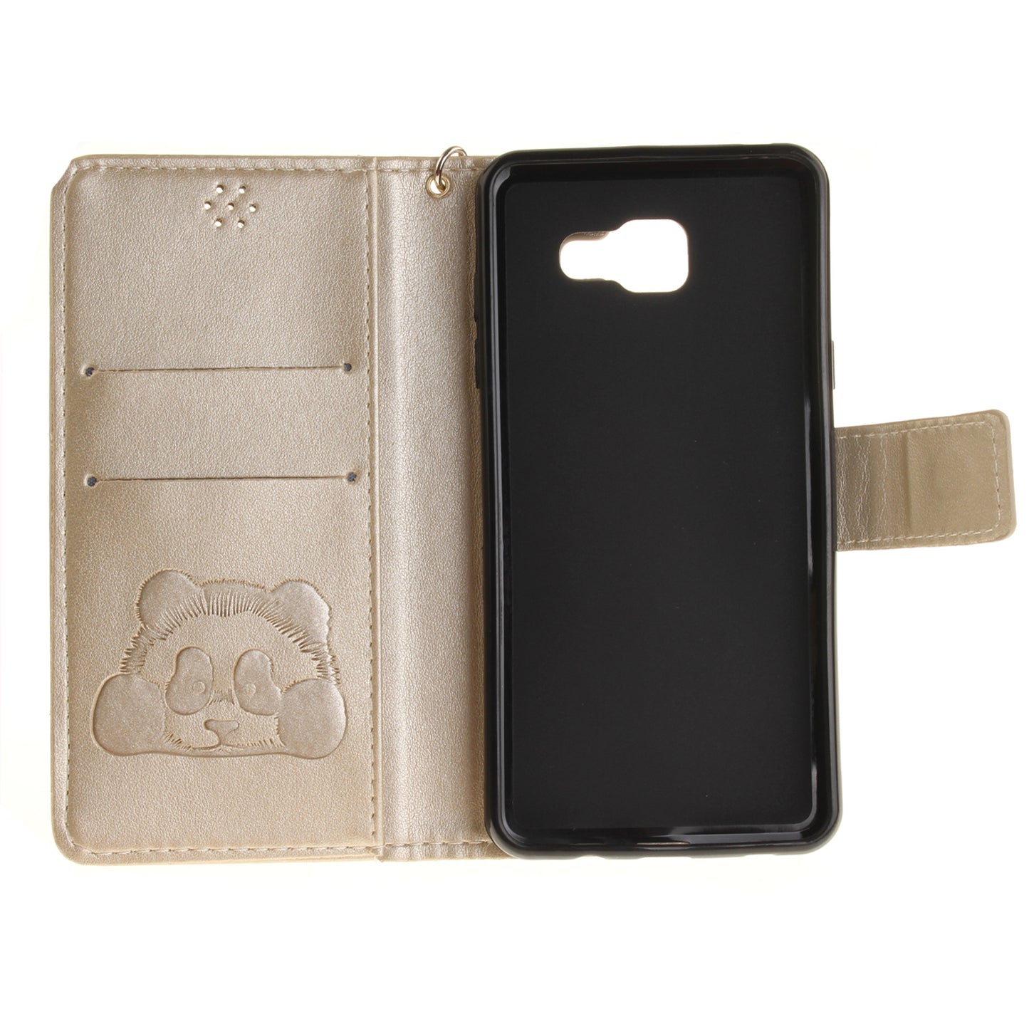 Samsung Galaxy A3 2016 Case Panda Printed Flip Magnetic Wallet Card Slot Soft Protective Cover for Samsung Galaxy A310
