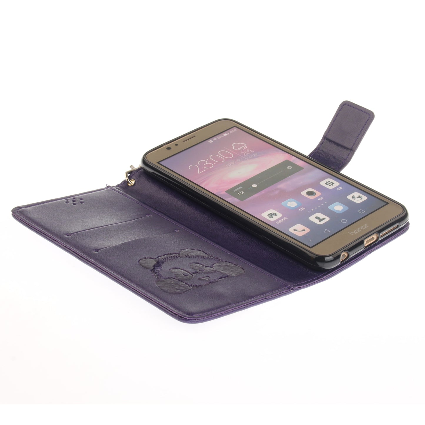 Huawei Honor 8 Case Panda Printed Flip Magnetic Wallet Card Slot Soft Protective Cover for Huawei Honor 8