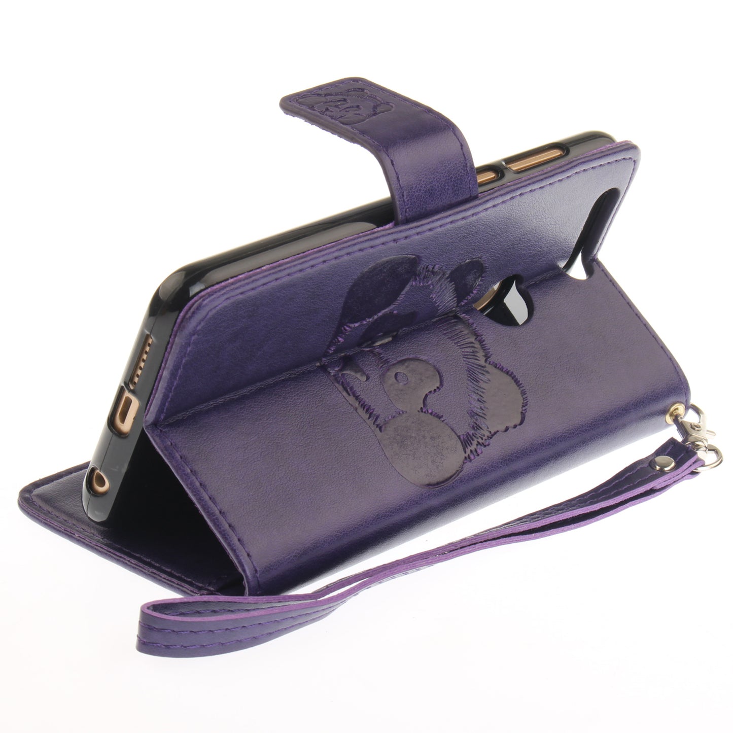 Huawei Honor 8 Case Panda Printed Flip Magnetic Wallet Card Slot Soft Protective Cover for Huawei Honor 8