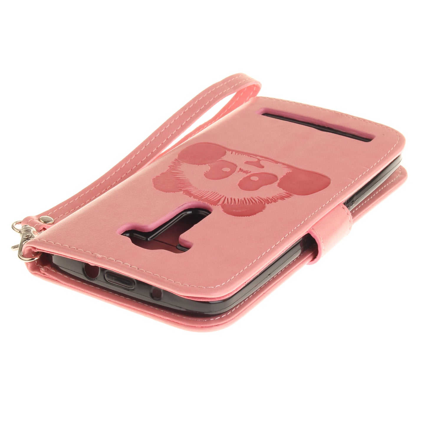 Asus Zenfone 2 Laser ZE551KL Case Panda Printed Flip Magnetic Wallet Card Slot Soft Protective Cover
