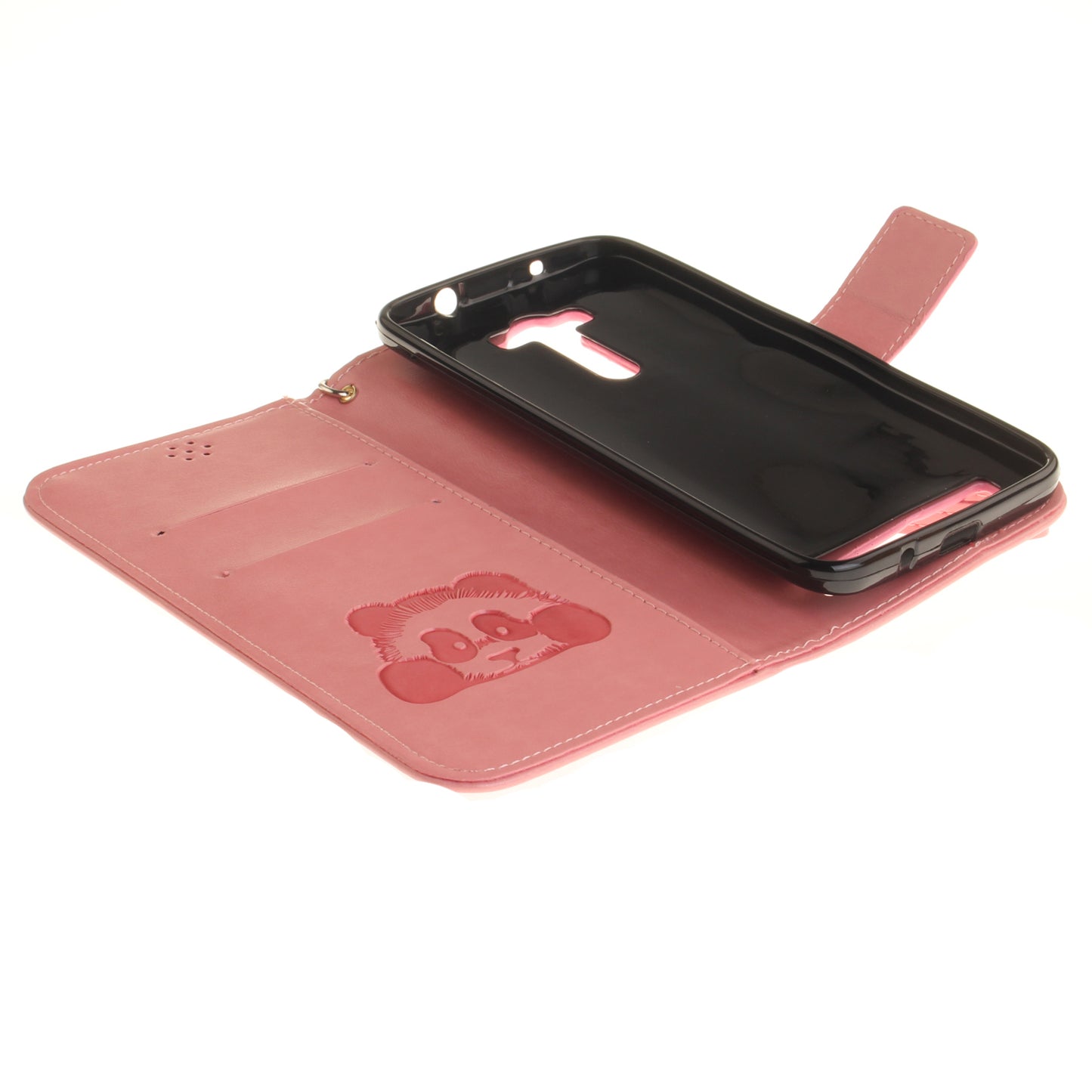 Asus Zenfone 2 Laser ZE551KL Case Panda Printed Flip Magnetic Wallet Card Slot Soft Protective Cover