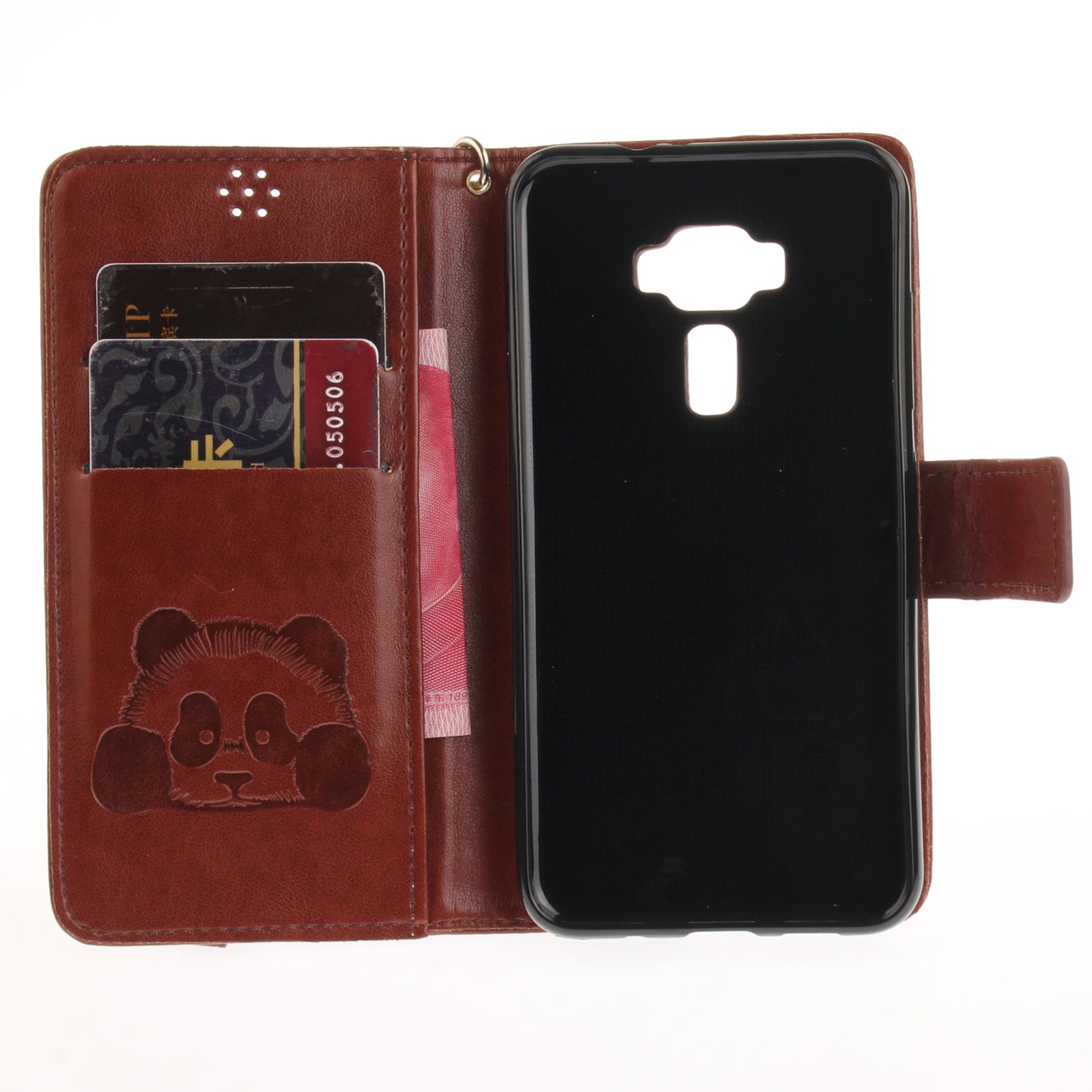 Asus Zenfone 3 ZE520KL Case Panda Printed Flip Magnetic Wallet Card Slot Soft Protective Cover