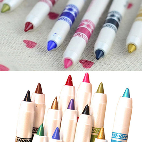 12Pcs Waterproof Glitter Lip Liner Eye Shadow Eyeliner Pencil Pen Makeup Set