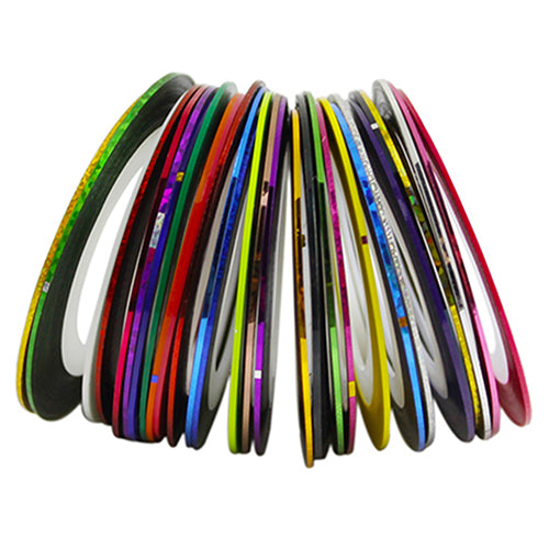 30Pcs/Rolls Mixed Colors Striping Tape Line DIY Nail Art Tips Decoration Sticker