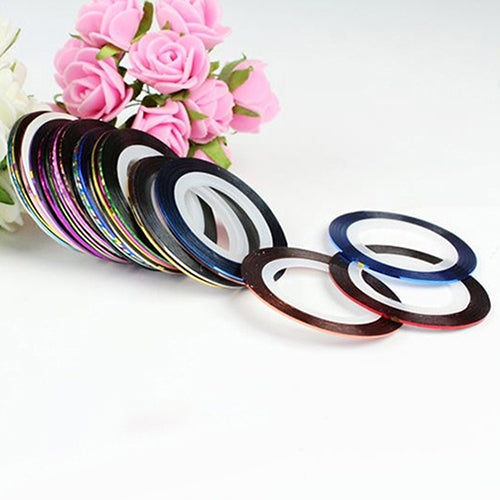30Pcs/Rolls Mixed Colors Striping Tape Line DIY Nail Art Tips Decoration Sticker
