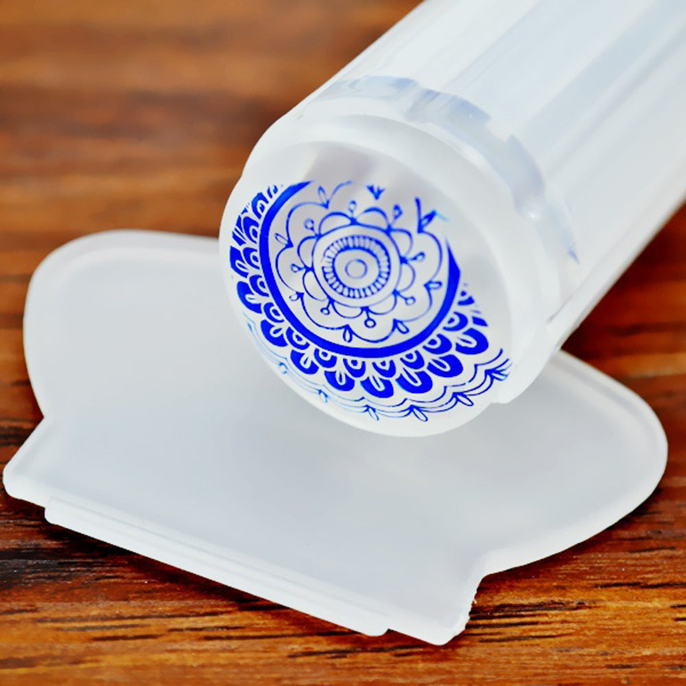 Clear Nail Art DIY Jelly Stamper Stamp Scraper Set Polish Stamping Scraping Tool
