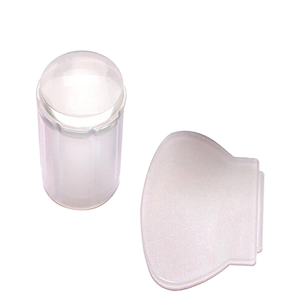 Clear Nail Art DIY Jelly Stamper Stamp Scraper Set Polish Stamping Scraping Tool