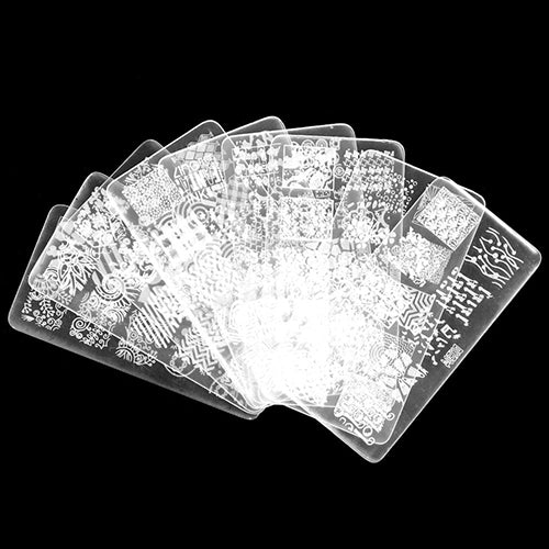 Nail Art Polish Manicure Image Stamping Template Plate Scraper Kits DIY Nail Tools