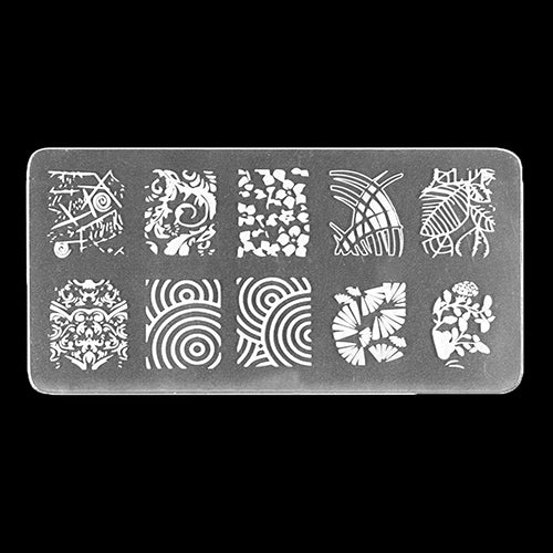 Nail Art Polish Manicure Image Stamping Template Plate Scraper Kits DIY Nail Tools