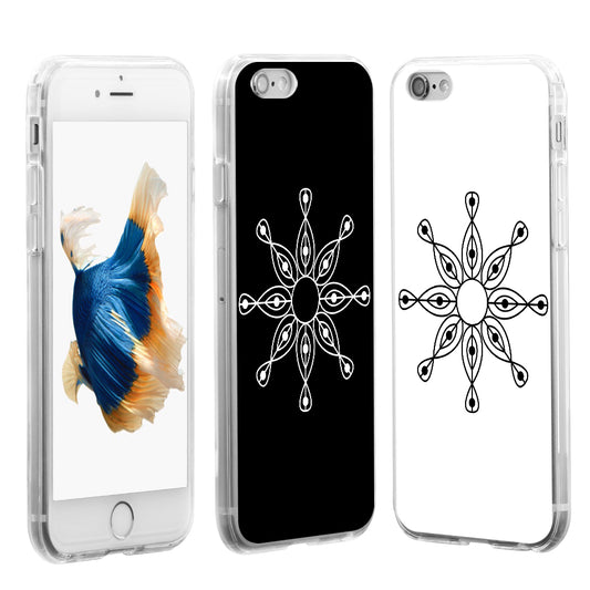 Simple Flower Pattern Phone Cover for iPhone X 8 Samsung S8 Huawei P9 Xiaomi