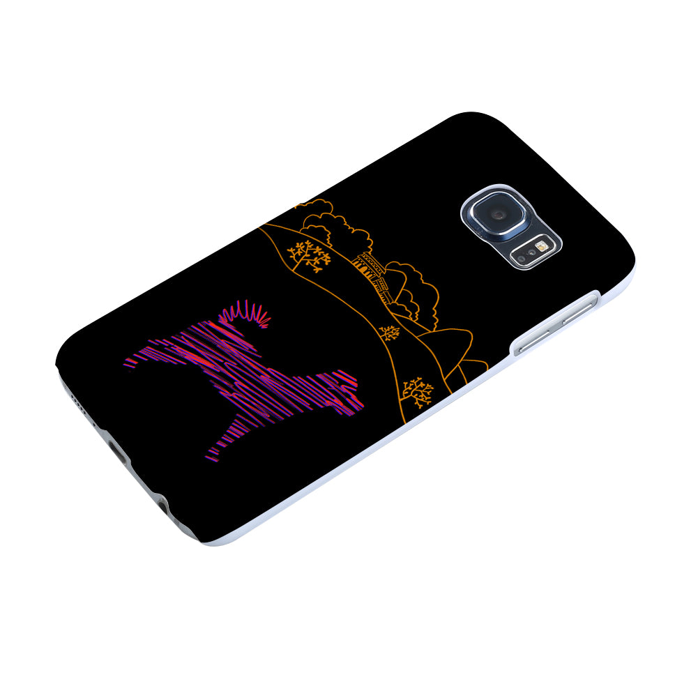 Silhouette of Dog Simple Drawing Pattern Phone Case Cover for iPhone 8 8 Plus X