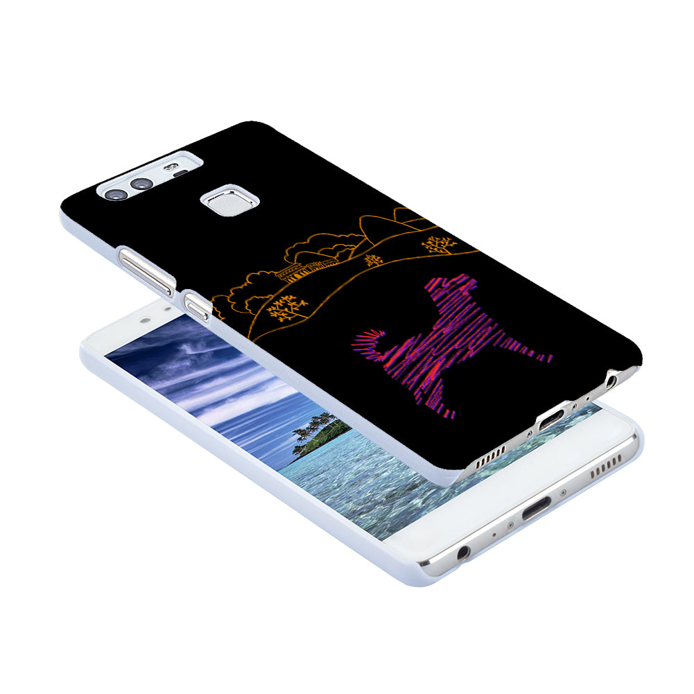 Silhouette of Dog Simple Drawing Pattern Phone Case Cover for iPhone 8 8 Plus X