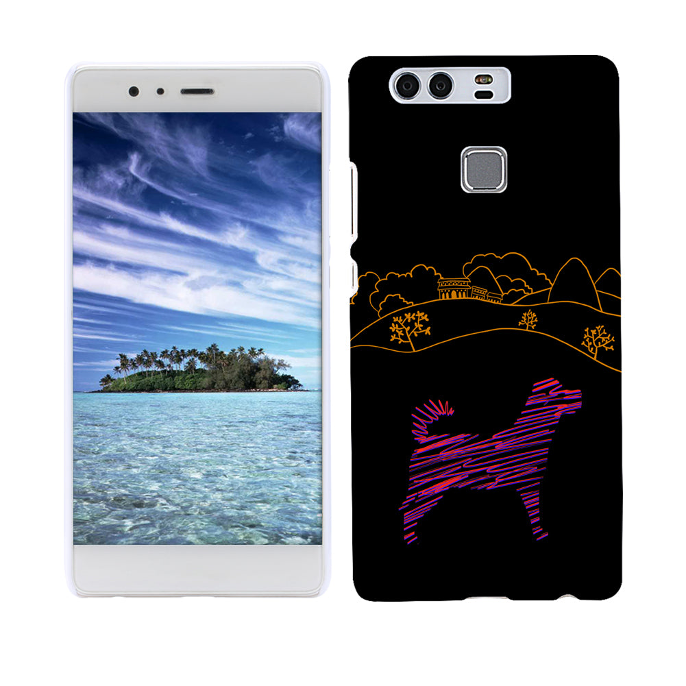 Silhouette of Dog Simple Drawing Pattern Phone Case Cover for iPhone 8 8 Plus X