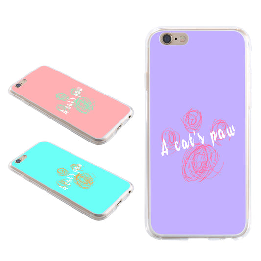 Cartoon Cat Paw Pattern Cover for iPhone 6 7 8 X Samsung S6 S7 S8 Huawei P9 Plus