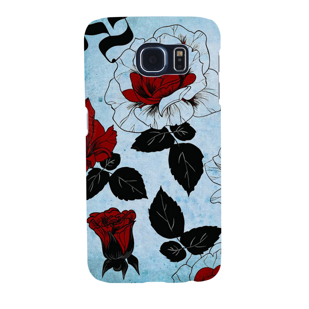 Rose Pattern Back Case Cover iPhone X 8 Plus Samsung Galaxy S8 Huawei P9 Xiaomi