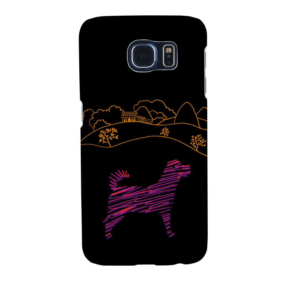 Silhouette of Dog Simple Drawing Pattern Phone Case Cover for iPhone 8 8 Plus X