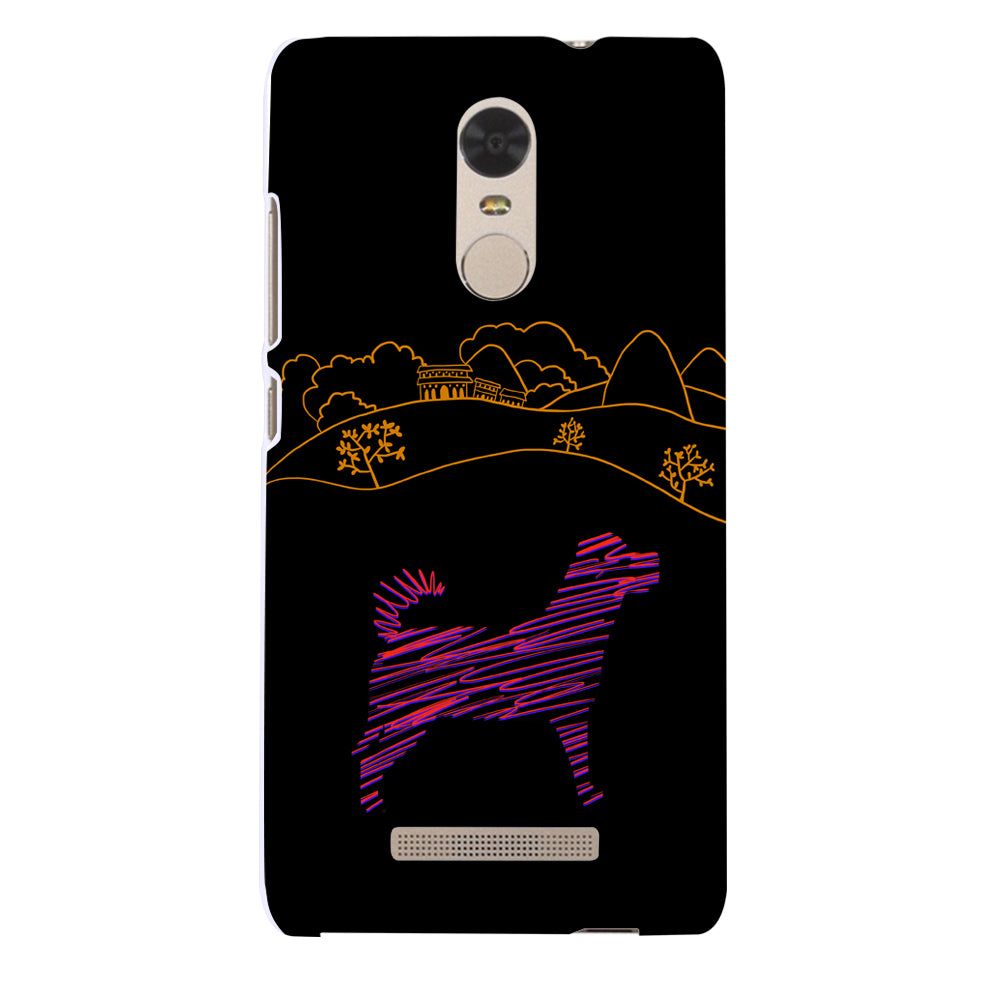 Silhouette of Dog Simple Drawing Pattern Phone Case Cover for iPhone 8 8 Plus X