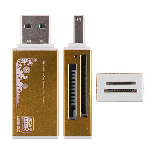 USB 2.0 All in 1 Multi Memory Card Reader for Micro SD SDHC TF M2 MMC MS PRO DUO
