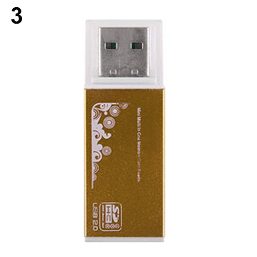 USB 2.0 All in 1 Multi Memory Card Reader for Micro SD SDHC TF M2 MMC MS PRO DUO