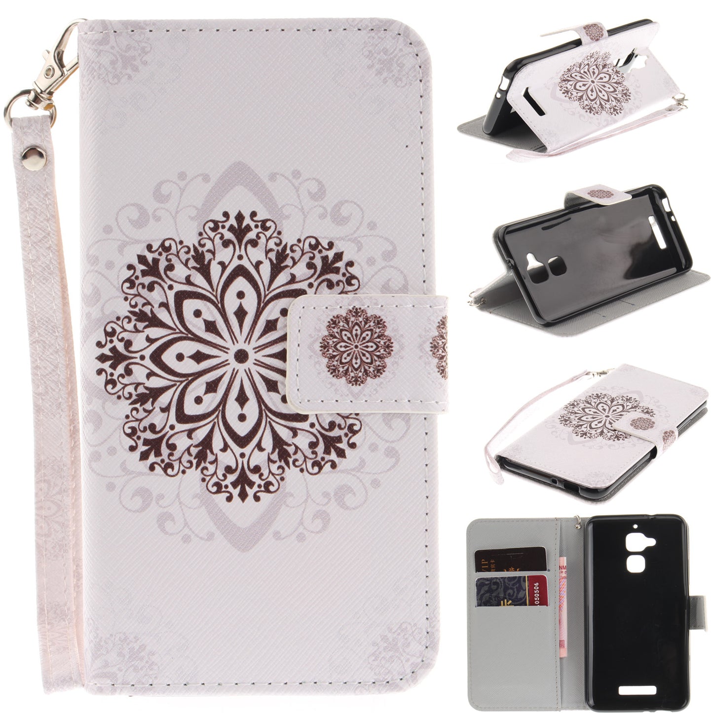 Asus Zenfone 3 Max ZC520TL Case Pattern Printed Flip Magnetic Wallet Card Slot Soft Protective Cover