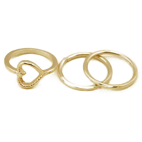 4Pcs/Set Rhinestone Leaf Heart Above Knuckle Midi Stack Ring Boho Party Jewelry