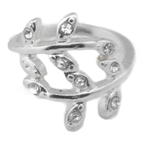 4Pcs/Set Rhinestone Leaf Heart Above Knuckle Midi Stack Ring Boho Party Jewelry