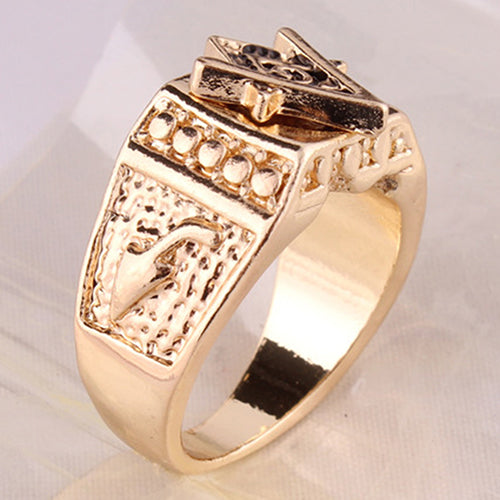 Men Women Fashion Gold Plated Hip Hop Engagement Wedding Jewelry Band Ring