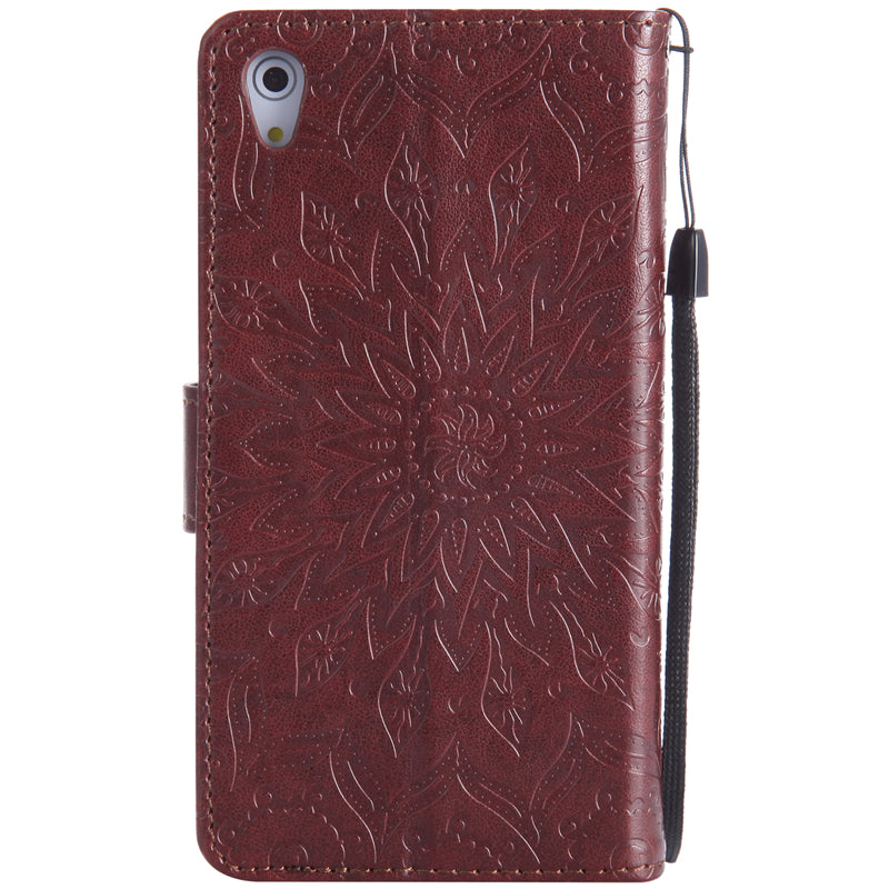 Sony Z5 Case, Sunflower Pattern PU Leather Wallet Protection Case for Sony Z5