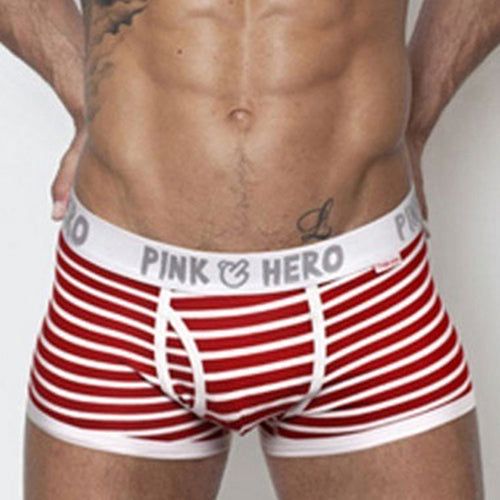 Men's Fashion Strip Breathable Underpants Sexy Briefs Boxer Shorts Underwear
