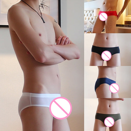 Sexy Men Comfy Soft Briefs Low Rise Solid Color Underwear Honeymoon Underpants
