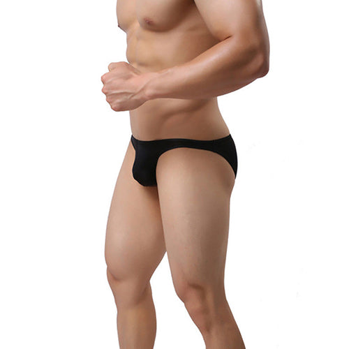 Men Sexy Ultrathin Low Rise Ice Silk Briefs Underwear Bulge Pouch Underpants