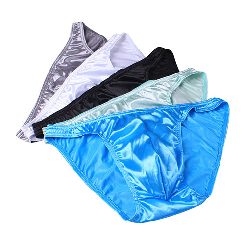 Sexy Breathable Underwear Men Bright Solid Color Briefs Triangle Underpants Gift