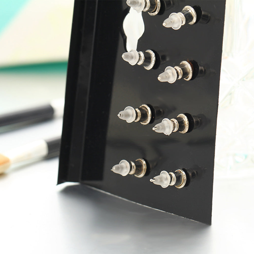 6 Pairs/Set Fashion Rivet Ball Rhinestone Feather Stud Earring Lady Punk Jewelry