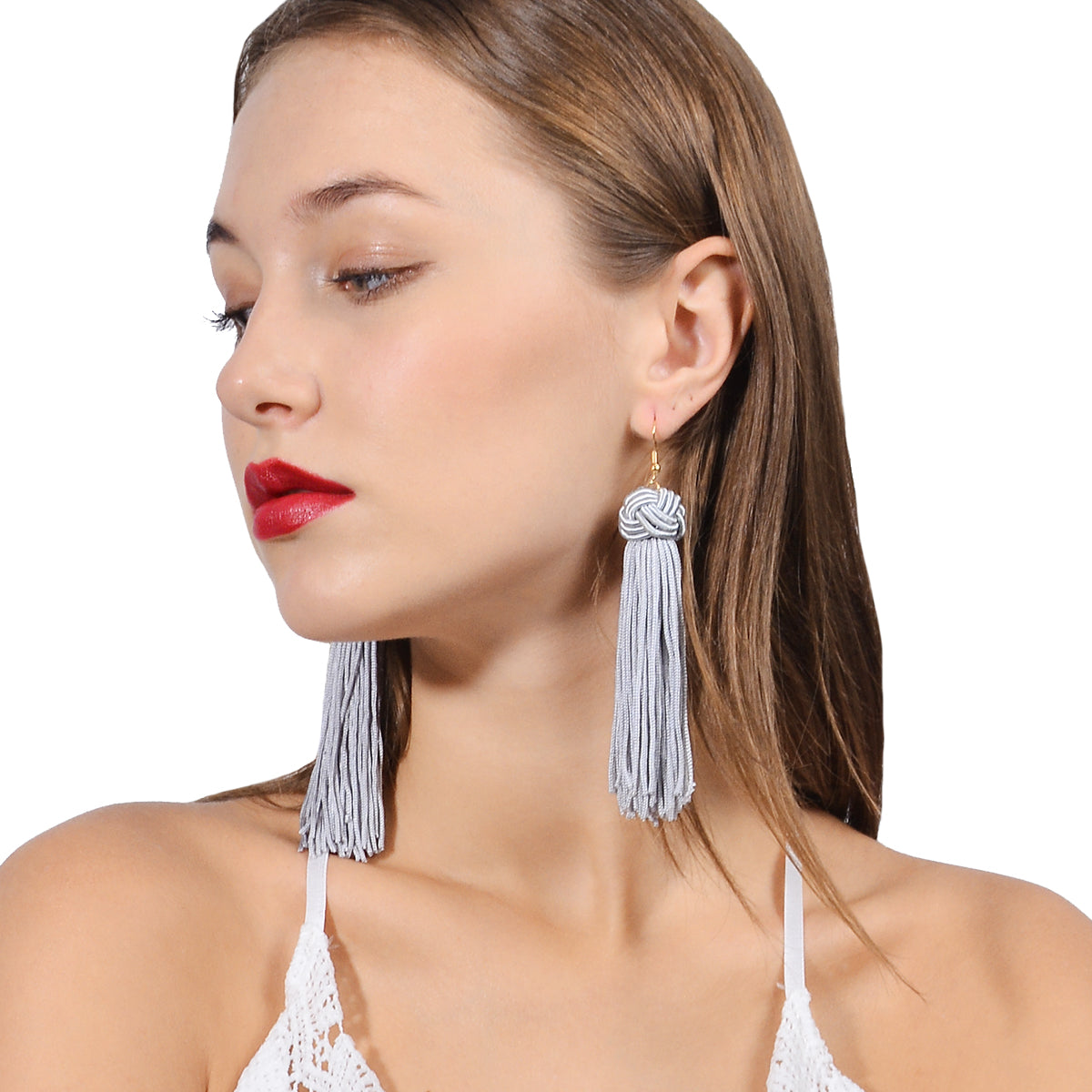 Handmade Braid Long Tassel Dangle Hook Earrings Lady Vintage Eardrop Jewelry