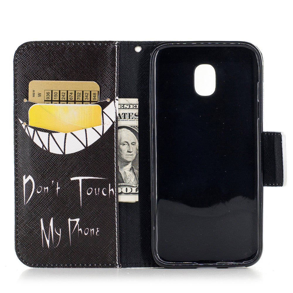 Samsung Galaxy J7 2017 Case Pattern Printed Flip Magnetic Wallet Card Slot Soft Protective Cover for Samsung Galaxy J730