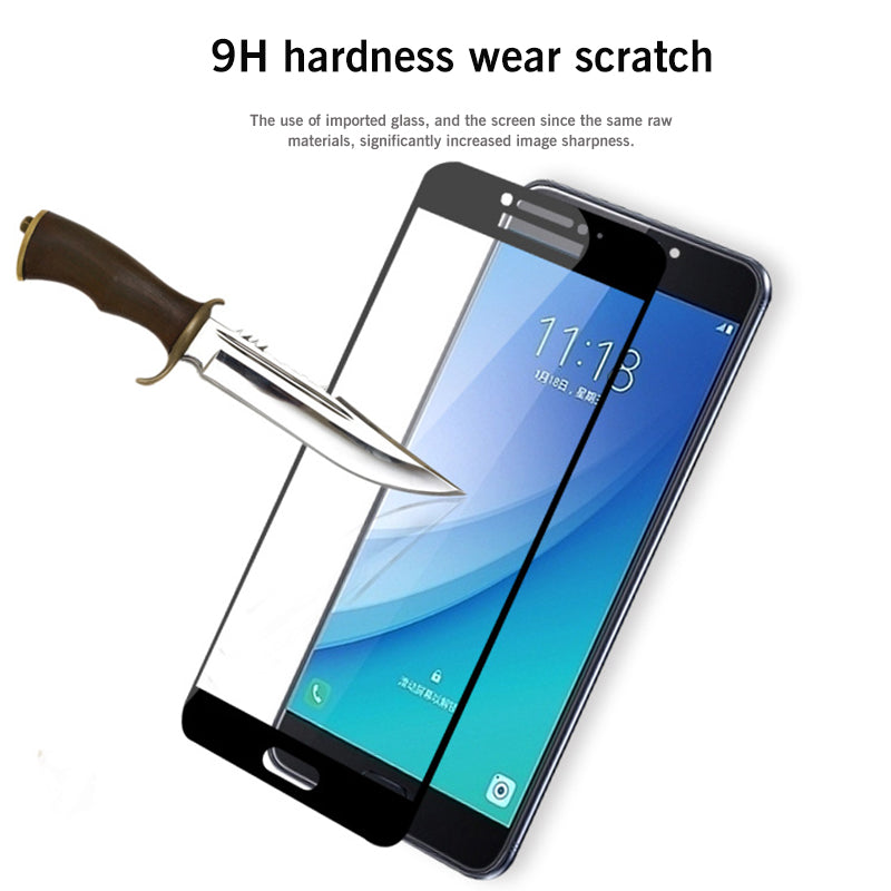 Samsung C9 C7 Pro Curved Surface Soft Edge HD Tempered Glass Film Samsung Full Cover Screen Protector