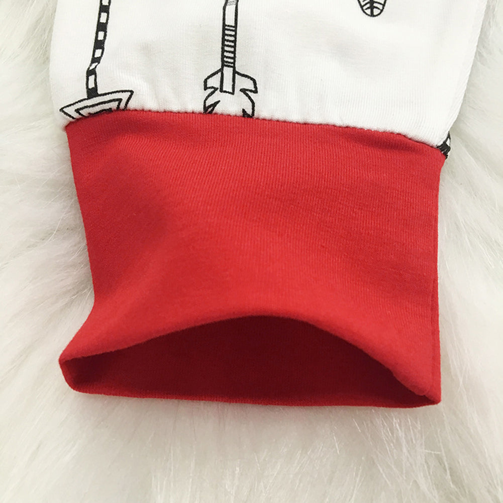 Newborn Baby Christmas Elf Tree Romper + Pants + Hat + Headband Outfit Set