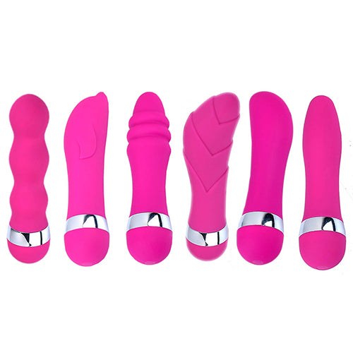 6 Style Powerful Rose-red Vibrating G-Spot Vibrator Massager Dildo Vibe Sex Toys