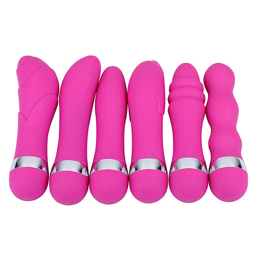 6 Style Powerful Rose-red Vibrating G-Spot Vibrator Massager Dildo Vibe Sex Toys