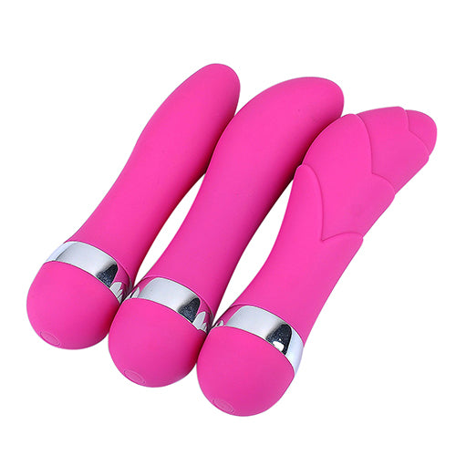 6 Style Powerful Rose-red Vibrating G-Spot Vibrator Massager Dildo Vibe Sex Toys