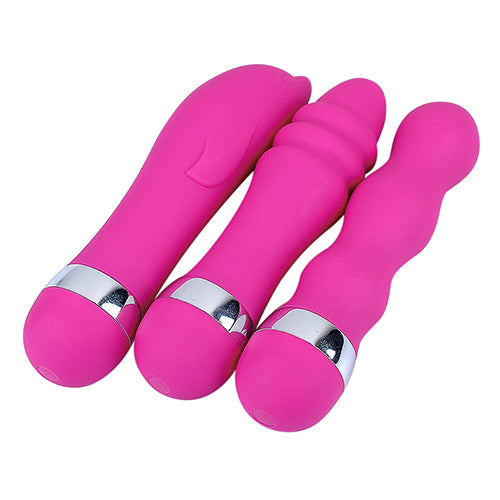 6 Style Powerful Rose-red Vibrating G-Spot Vibrator Massager Dildo Vibe Sex Toys