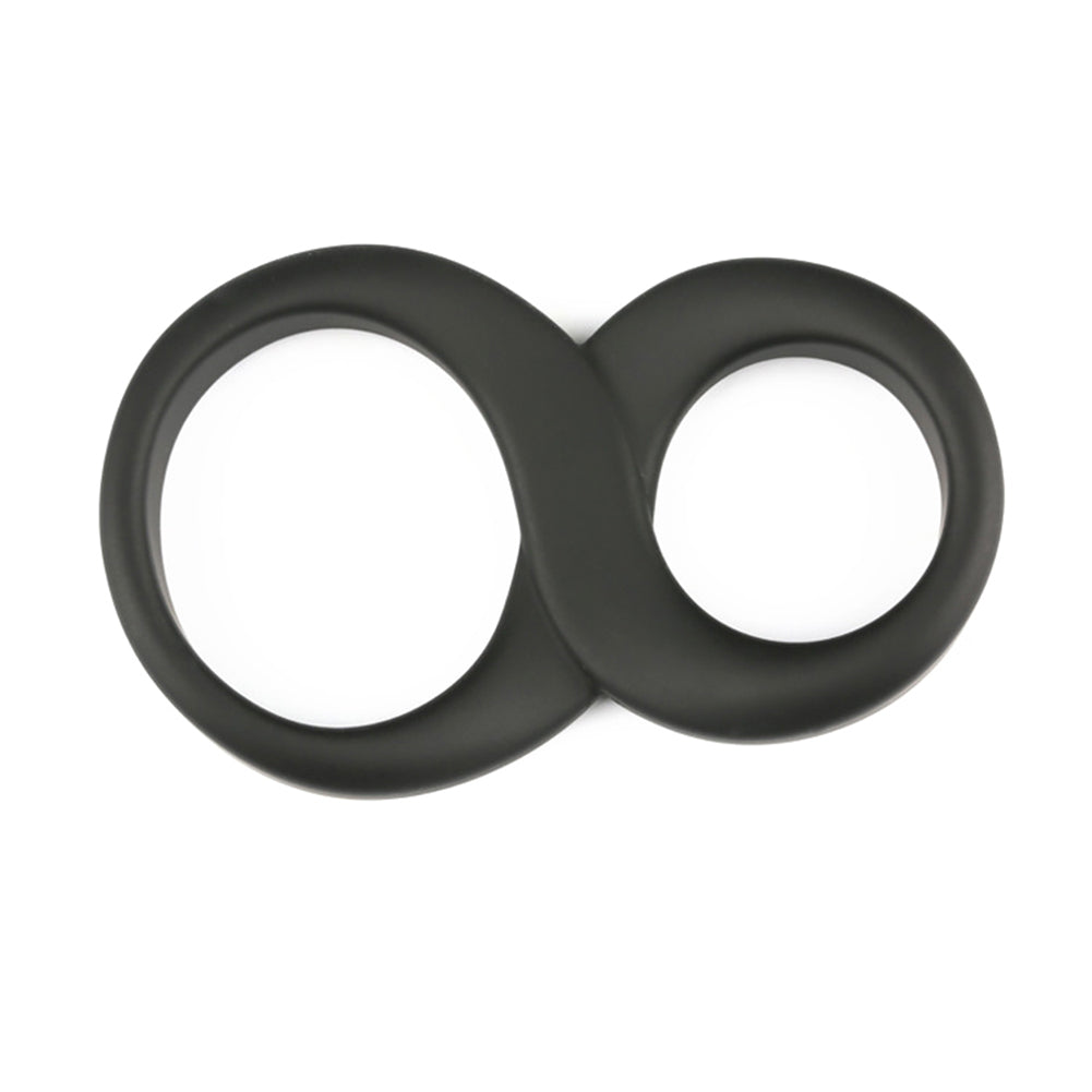 Men's Penis Ring 8-Shape Double Cock Rings Silicone Erection Time Delay Sex Toy