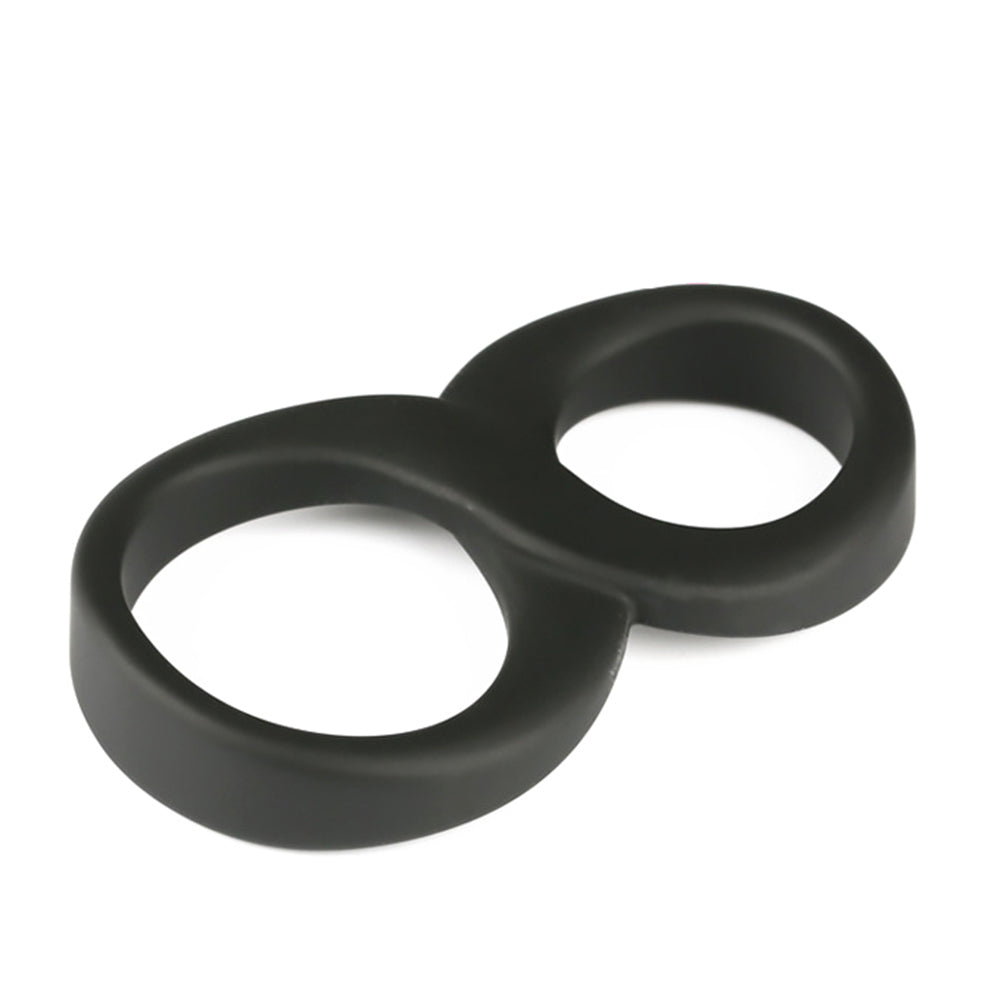 Men's Penis Ring 8-Shape Double Cock Rings Silicone Erection Time Delay Sex Toy