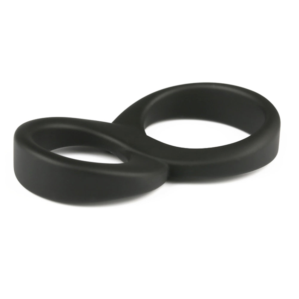 Men's Penis Ring 8-Shape Double Cock Rings Silicone Erection Time Delay Sex Toy