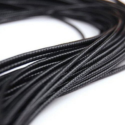 10 Pcs Fashion Black Faux Leather Cord Choker Adjustable Braided Necklace Chain