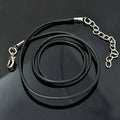 10 Pcs Fashion Black Faux Leather Cord Choker Adjustable Braided Necklace Chain