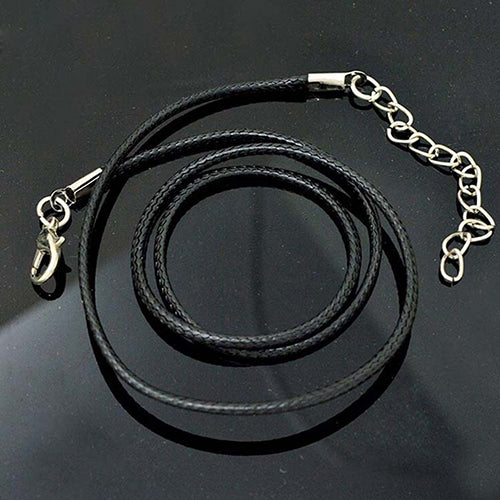 10 Pcs Fashion Black Faux Leather Cord Choker Adjustable Braided Necklace Chain